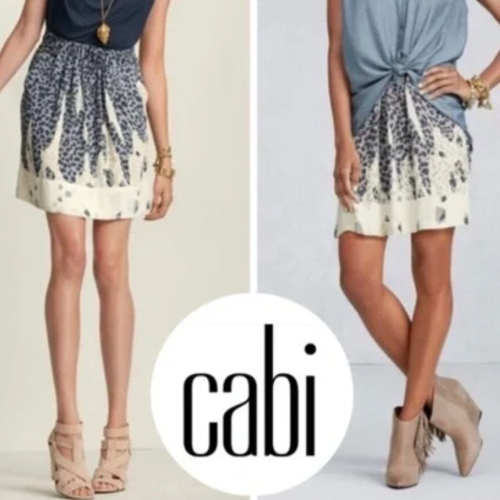 CAbi Style #401 Bella Leopard Skin Print Skirt Size Small